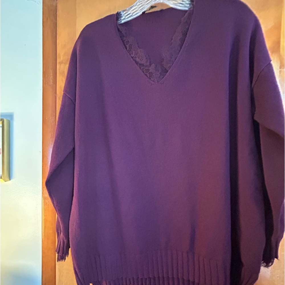 Plum colored sweater
